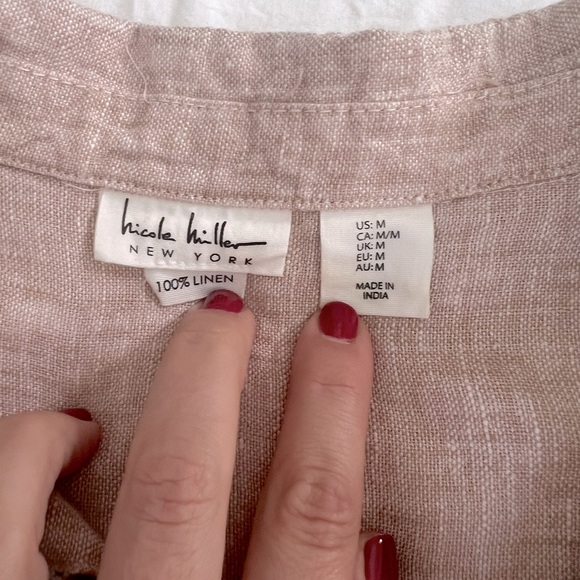 COPY - NWOT Nicole miller linen jacket - Picture 2 of 3